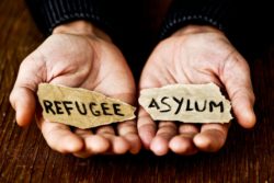 Hands holding asylum papers regarding the Roma refugees asylum class action lawsuit settlement 