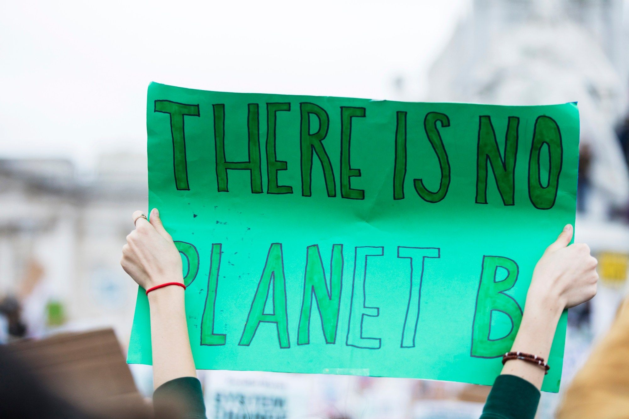 No planet B sign regarding the climate change lawsuit Canada
