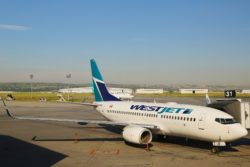 WestJet plane regarding the announcement of refunds
