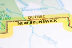N.B. on a map regarding the lawsuit against the province over abortion access