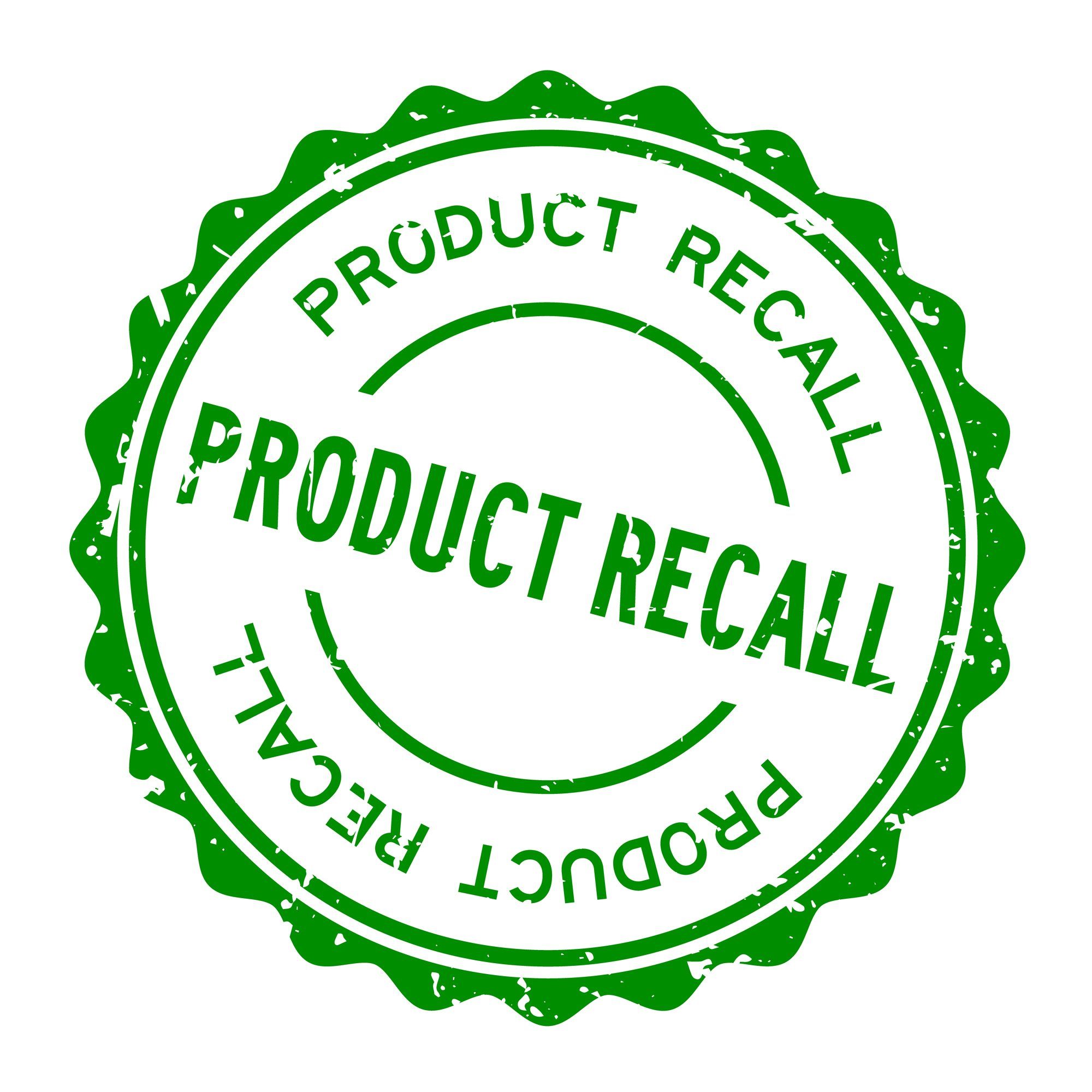 Product Recall Stamp regarding the recent food recalls