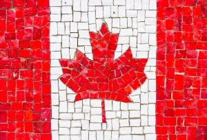 Mosaic of Canadian flag - crown wards
