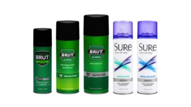 Brute and Sure Aerosol sprays