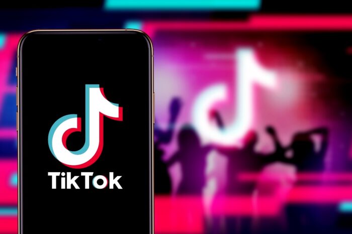 Smart phone with TIK TOK logo