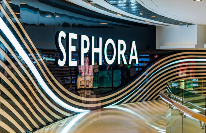 Sephora shop, a French multinational chain of personal care and beauty stores.