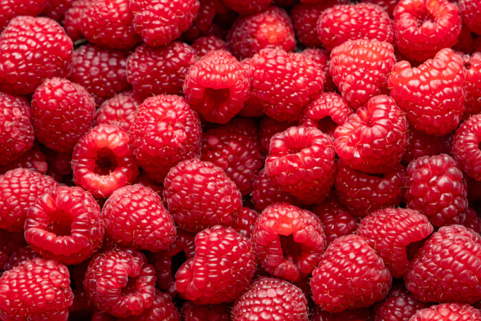 Photo of fresh raspberries.