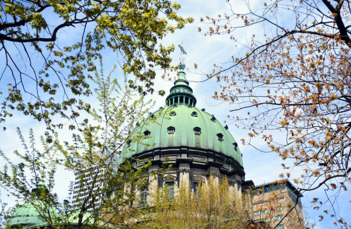 Photo of the Cathedral-Basilica of Mary in Quebec, Canada, which is the seat of the Roman Catholic archdiocese of Montreal.