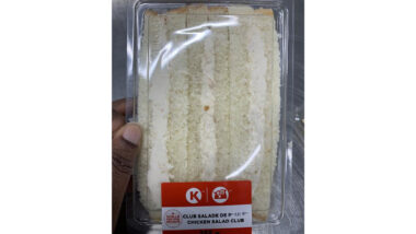 Product photo of recalled Circle K sandwich.