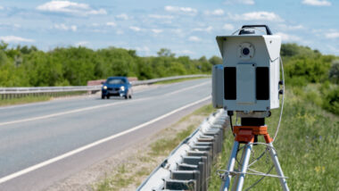 Photo Radar machine on side of highway