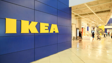 Ikea sign inside an Ikea store