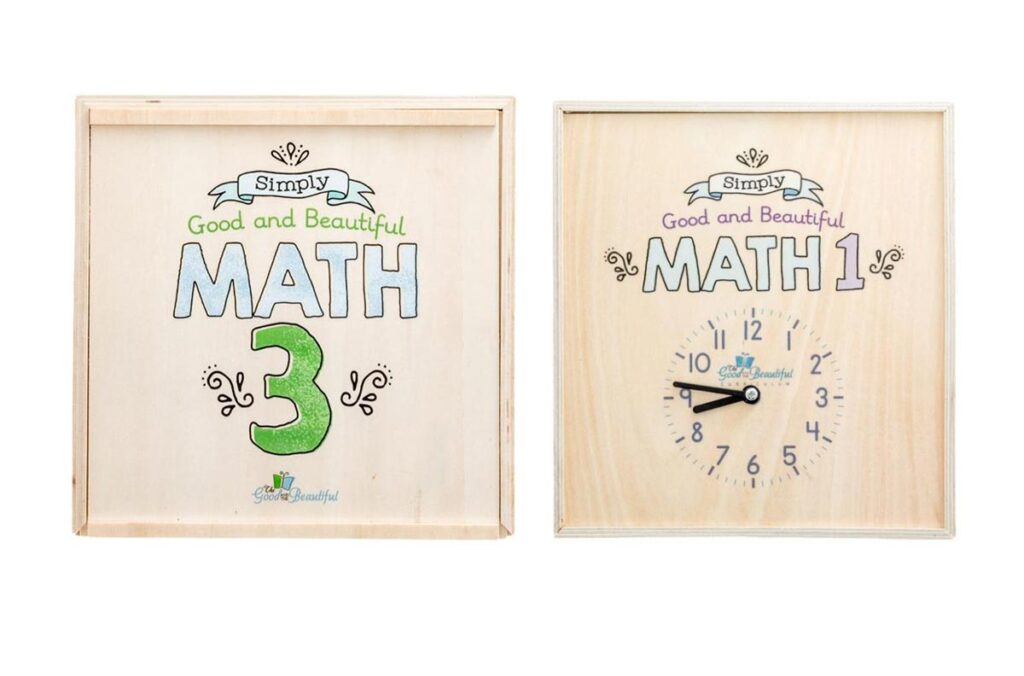 Product photo of recalled math boxes by the Good and the Beautiful, representing the The Good and the Beautiful math boxes recall.