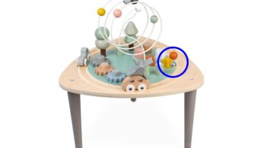 Product photo of recalled activity table by Juratoys, representing the Juratoys children's activity tables recall.