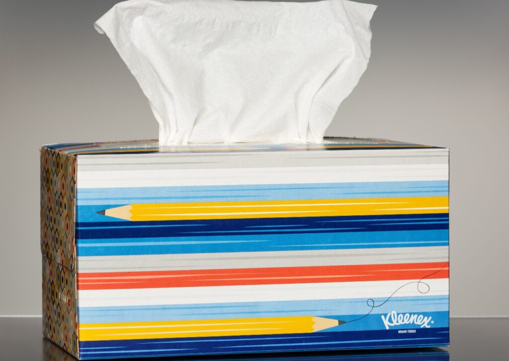 Kleenex Box, back to school design.