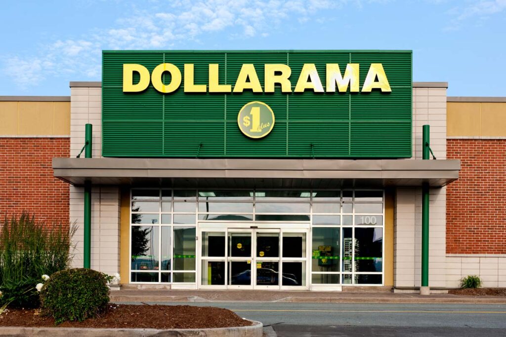 Exterior of a Dollarama store, representing the Dollarama pricing class action settlement.