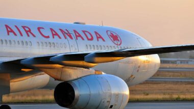 Close up of an Air Canada airplane, representing the Air Canada refund ruling.
