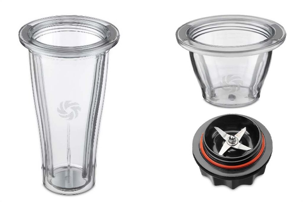 Product photo of recalled blending containers and bases by Vitamix, representing the Vitamix recall.