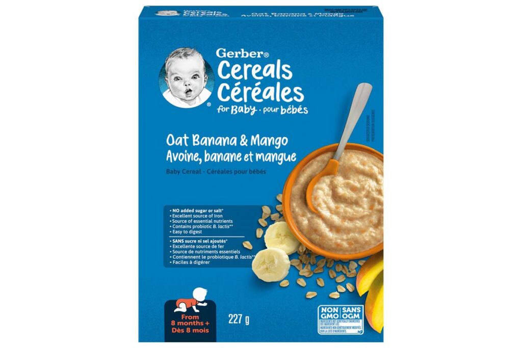 Product photo of recalled baby food by Gerber, representing the Gerber baby cereal recall.